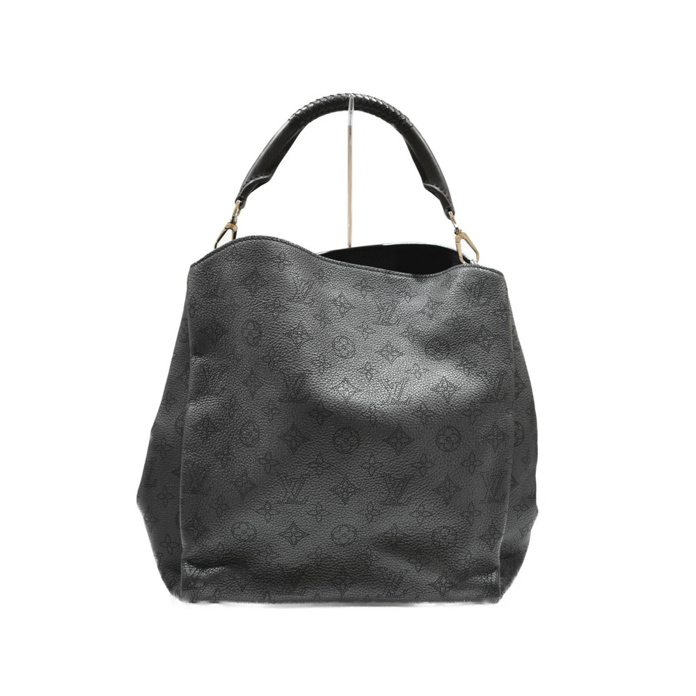 LOUIS VUITTON Babylon Chain Mahina Black Tote Bag Shoulder